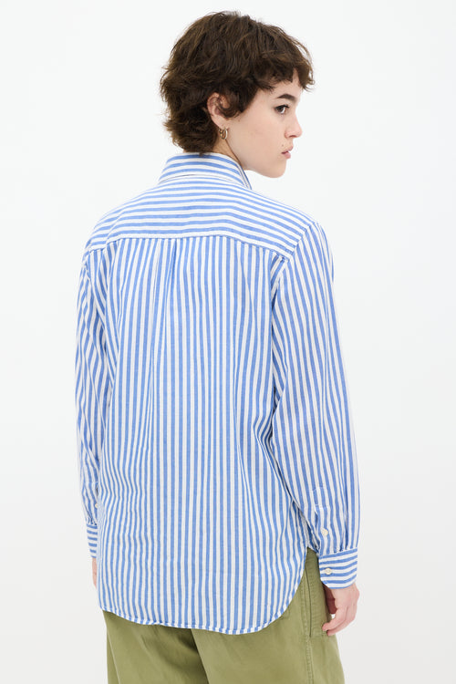 Isabel Marant White 
Blue Striped Shirt