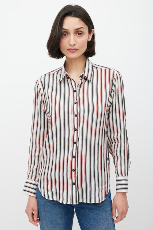 Isabel Marant White 
Multicolour Striped Shirt