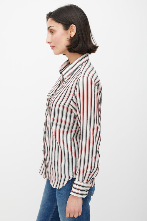 Isabel Marant White 
Multicolour Striped Shirt