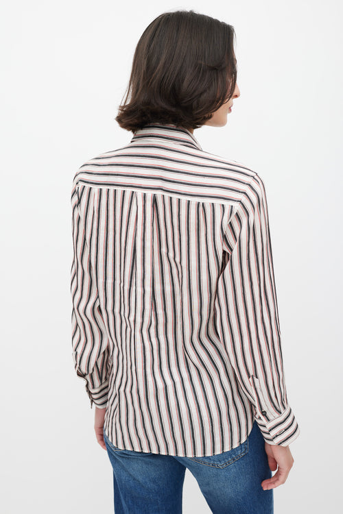 Isabel Marant White 
Multicolour Striped Shirt