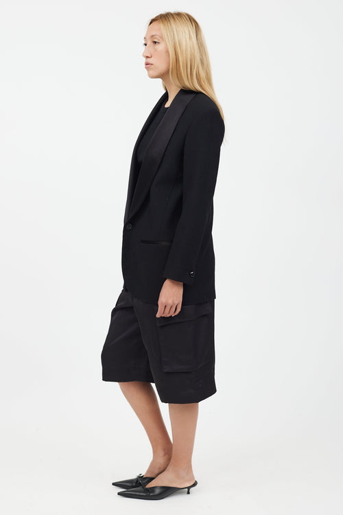 Isabel Marant X H&M Black Satin Collar Blazer