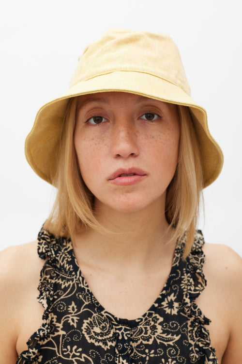 Isabel Marant Yellow Dyed Loiena Bucket Hat