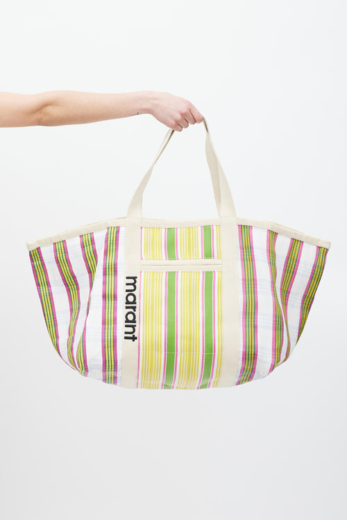 Isabel Marant Yellow 
Multicolour Striped Darwen Tote Bag