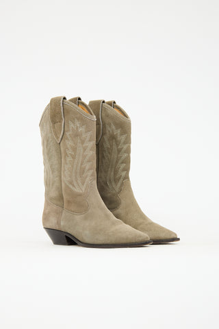 Isabel Marant Étoile Suede Dallin Cowboy Boot