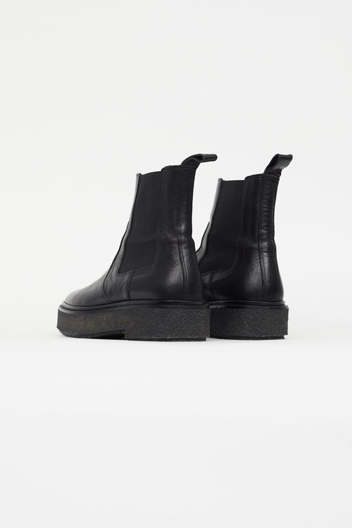 Black Leather Chelsea Boot Isabel Marant