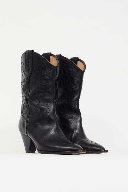 Isabel Marant Black Luliette Cowboy Boot