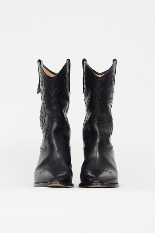 Isabel Marant Black Luliette Cowboy Boot