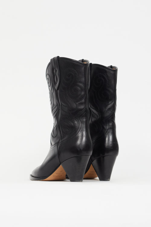 Isabel Marant Black Luliette Cowboy Boot