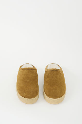 Isabel Marant Brown Suede Shearling Fozee Mule