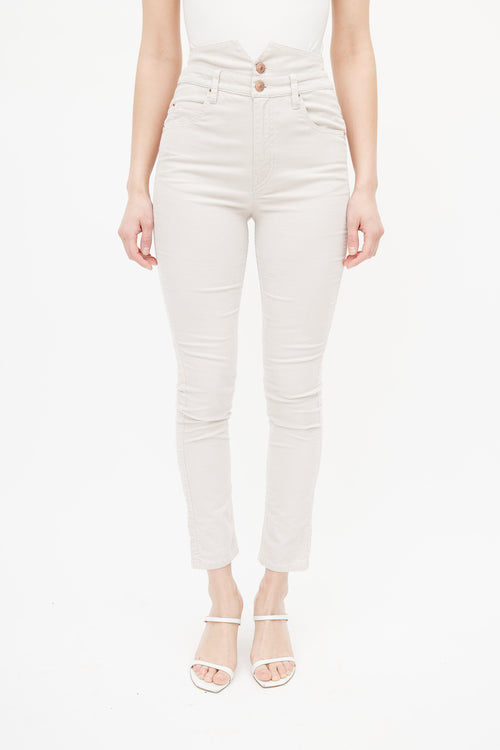 Isabel Marant Cream Corduroy Pant