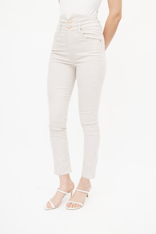 Isabel Marant Cream Corduroy Pant