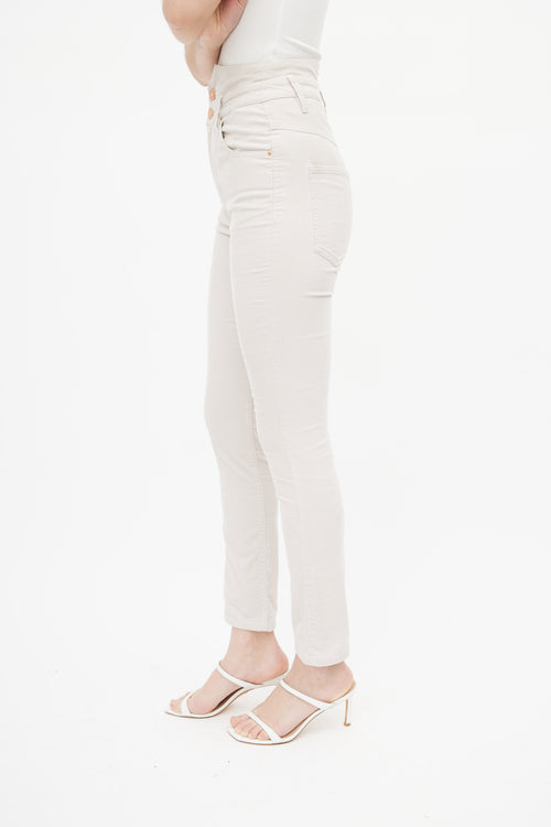 Isabel Marant Cream Corduroy Pant