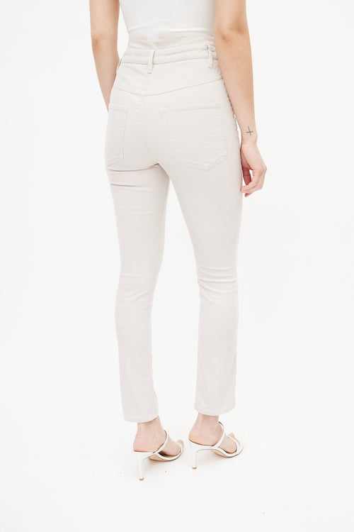 Isabel Marant Cream Corduroy Pant