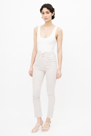 Isabel Marant Cream Corduroy Pant