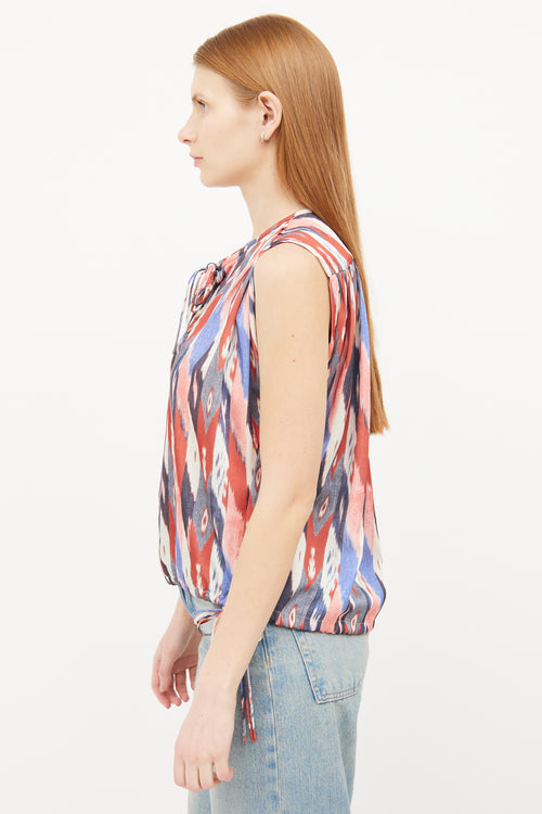 Isabel Marant Étoile Orange Multi Colour Pattern Tank