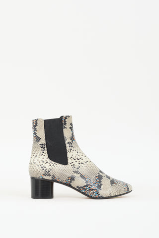 Isabel Marant Grey 
Multi Textured Danelya Chelsea Boot