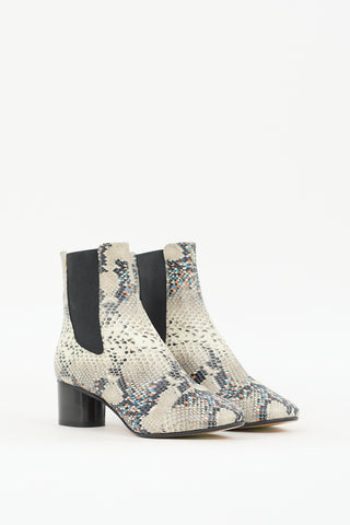 Isabel Marant Grey 
Multi Textured Danelya Chelsea Boot