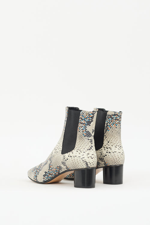 Isabel Marant Grey 
Multi Textured Danelya Chelsea Boot