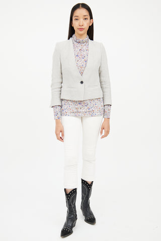 Isabel Marant Étoile Grey Button Pocket Blazer