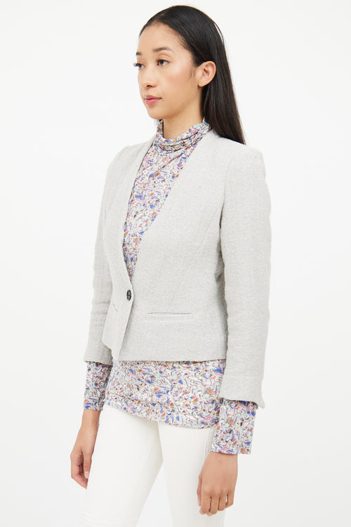 Isabel Marant Étoile Grey Button Pocket Blazer