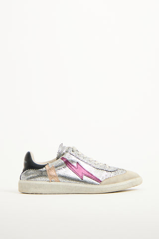 Isabel Marant Silver 
Multi Leather Lightning Sneaker