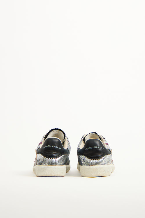 Isabel Marant Silver 
Multi Leather Lightning Sneaker