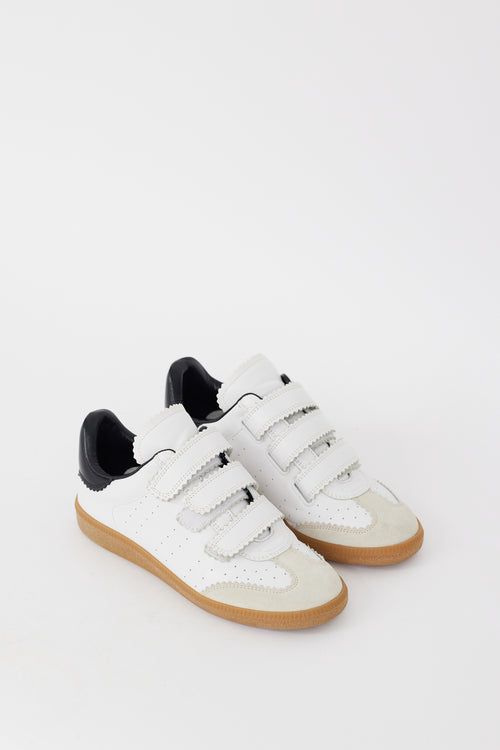 Isabel Marant White 
Black Leather Beth Sneaker