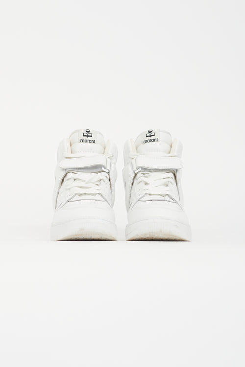 Isabel Marant White Brooklee High Top Sneaker