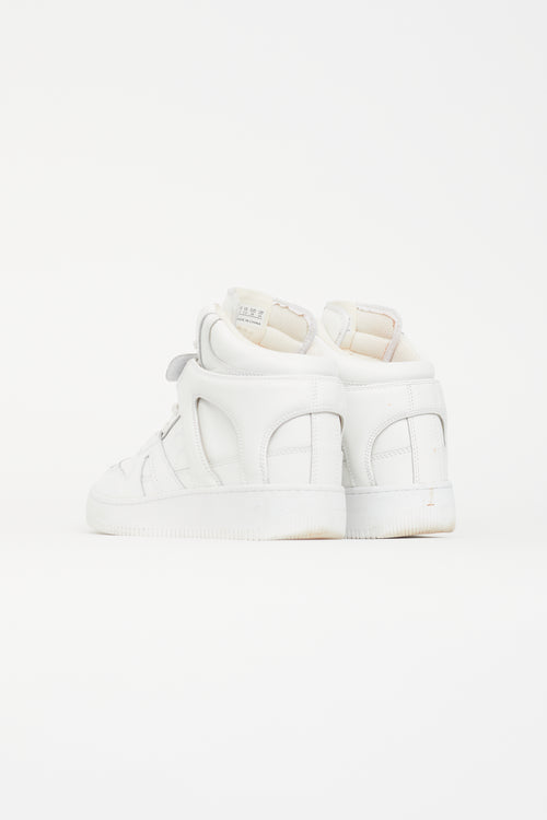 Isabel Marant White Brooklee High Top Sneaker