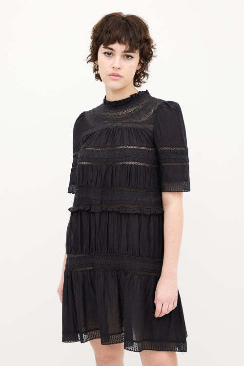 Isabel Marant Étoile Black Ruffled Tiered Dress