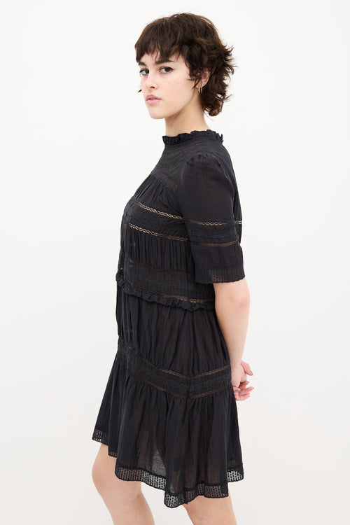 Isabel Marant Étoile Black Ruffled Tiered Dress