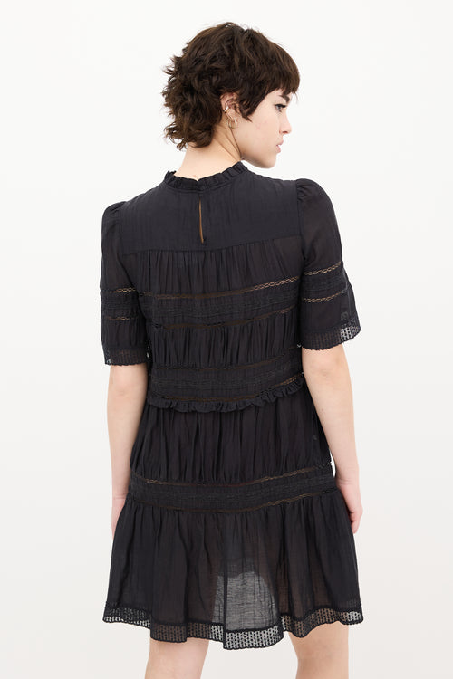 Isabel Marant Étoile Black Ruffled Tiered Dress