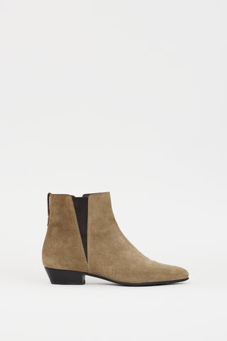 Isabel Marant Étoile Khaki Green Suede Patsha Ankle Boot