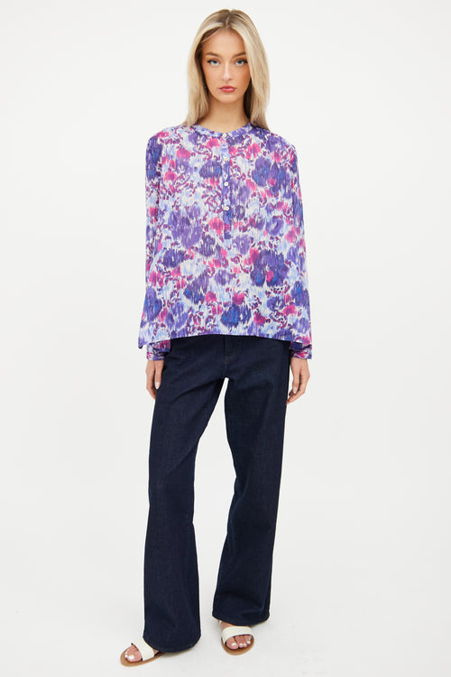 Isabel Marant Étoile Pink 
Purple Floral Maria Top