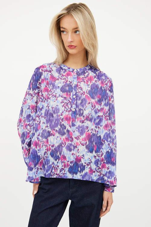 Isabel Marant Étoile Pink 
Purple Floral Maria Top