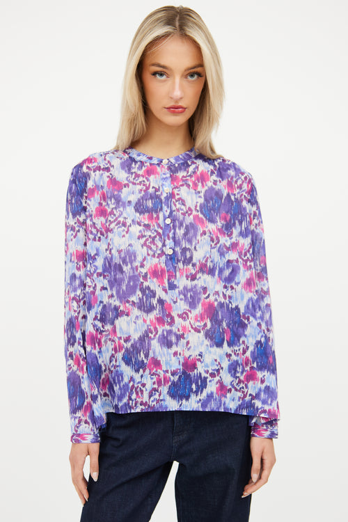 Isabel Marant Étoile Pink 
Purple Floral Maria Top