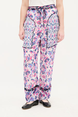 Isabel Marant Étoile White 
Multi Floral Ryama Pant