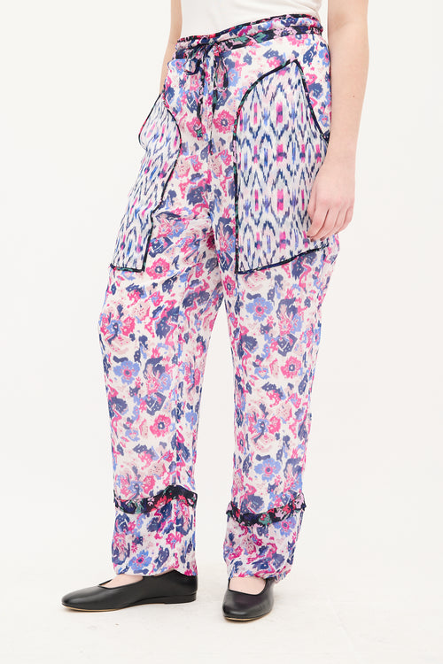 Isabel Marant Étoile White 
Multi Floral Ryama Pant