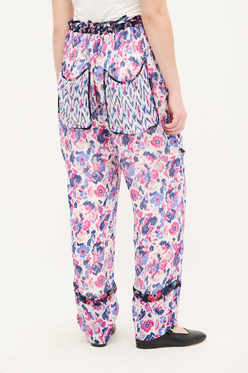 Isabel Marant Étoile White 
Multi Floral Ryama Pant