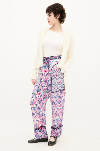 Isabel Marant Étoile White 
Multi Floral Ryama Pant