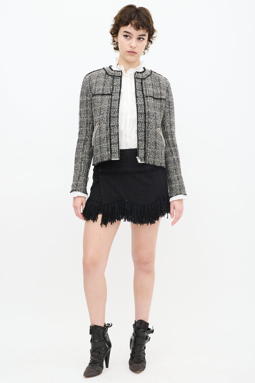 Isabel Marant Etoile Grey 
Black Wool Tweed Jacket