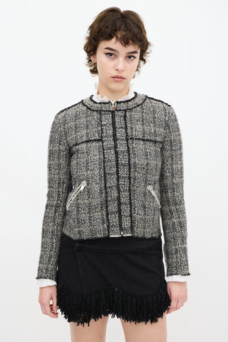 Isabel Marant Etoile Grey 
Black Wool Tweed Jacket