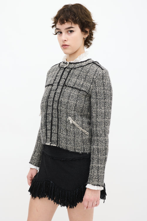 Isabel Marant Etoile Grey 
Black Wool Tweed Jacket