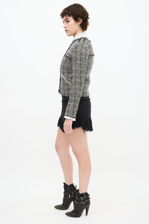 Isabel Marant Etoile Grey 
Black Wool Tweed Jacket