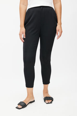 Issey Miyake Black Tapered Wool Trouser