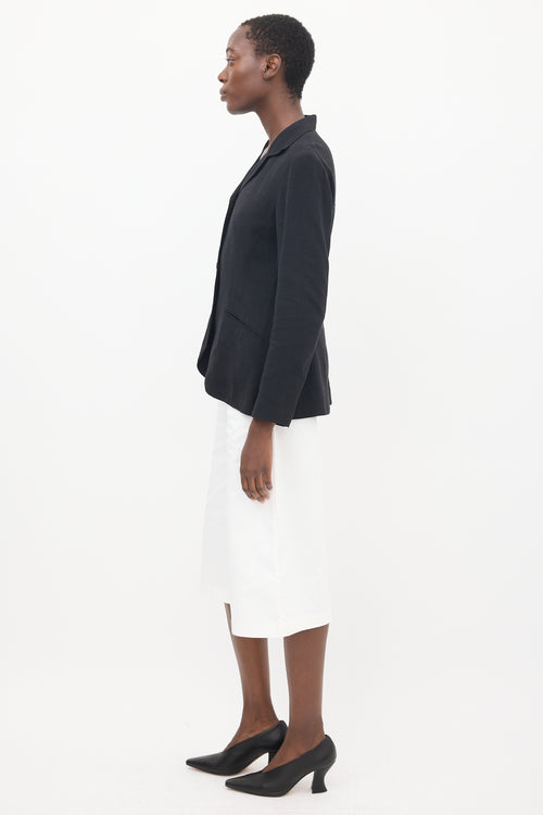 Issey Miyake Black Notched Lapel Blazer