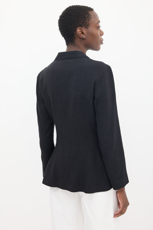 Issey Miyake Black Notched Lapel Blazer