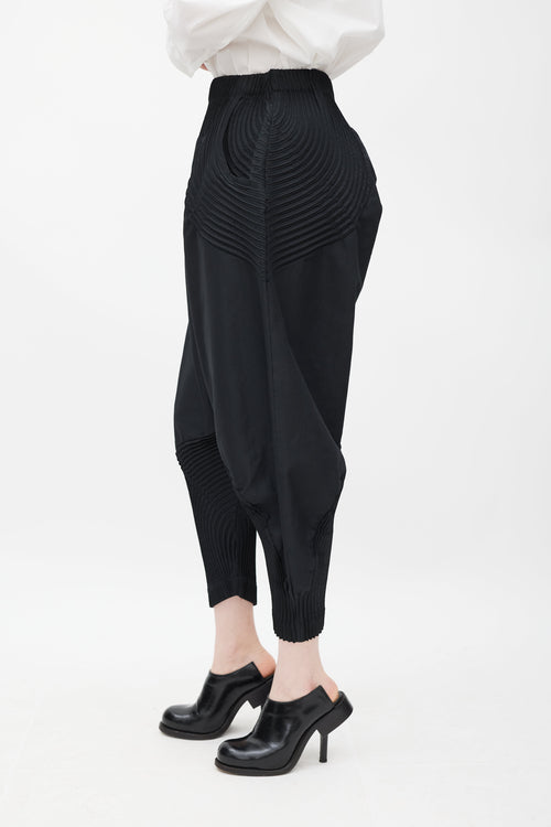 Issey Miyake Black Pleated Balloon Trouser