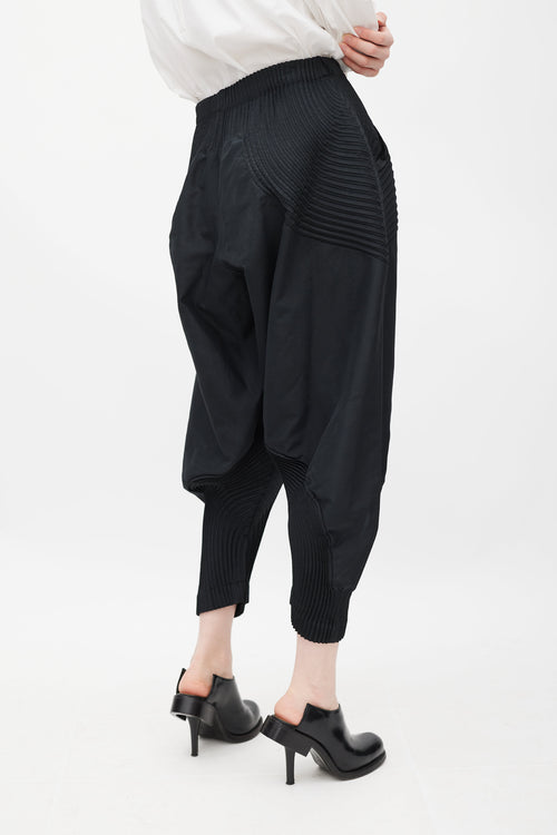 Issey Miyake Black Pleated Balloon Trouser