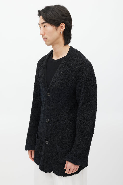 Issey Miyake Black Texrured Cardigan